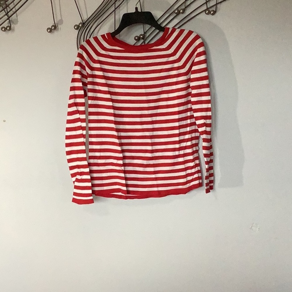 Red and White Striped Forever 21 Long Sleeve, Size M